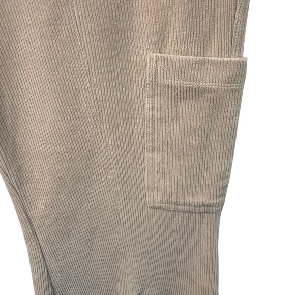 Anthropologie Daily Practice Corduroy Kick Flare Cargo Pull On Pants Medium Tan - Picture 3 of 10